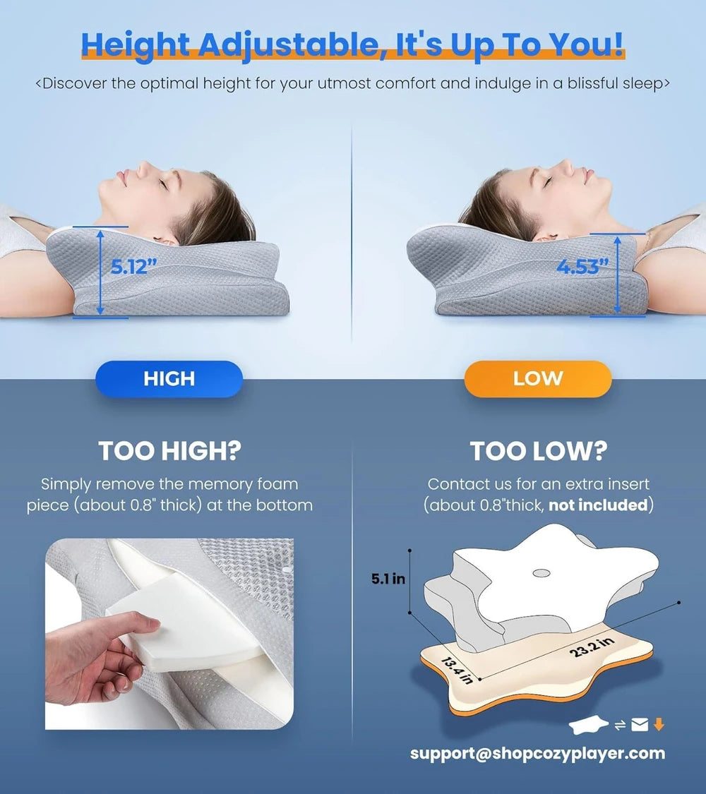 Cozyplayer Cooling Memory Foam Pillow