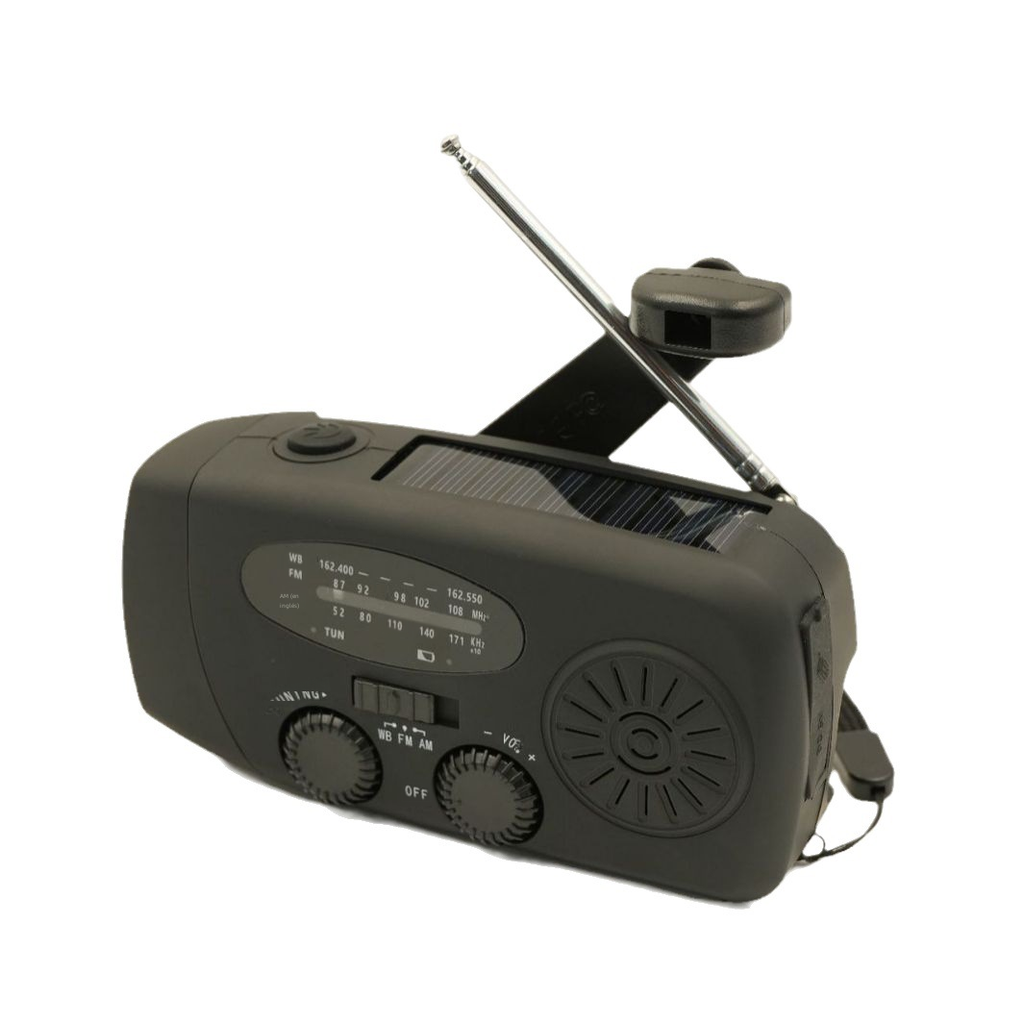 Multifunctional Emergency Radio with Solar Power and Flashlight