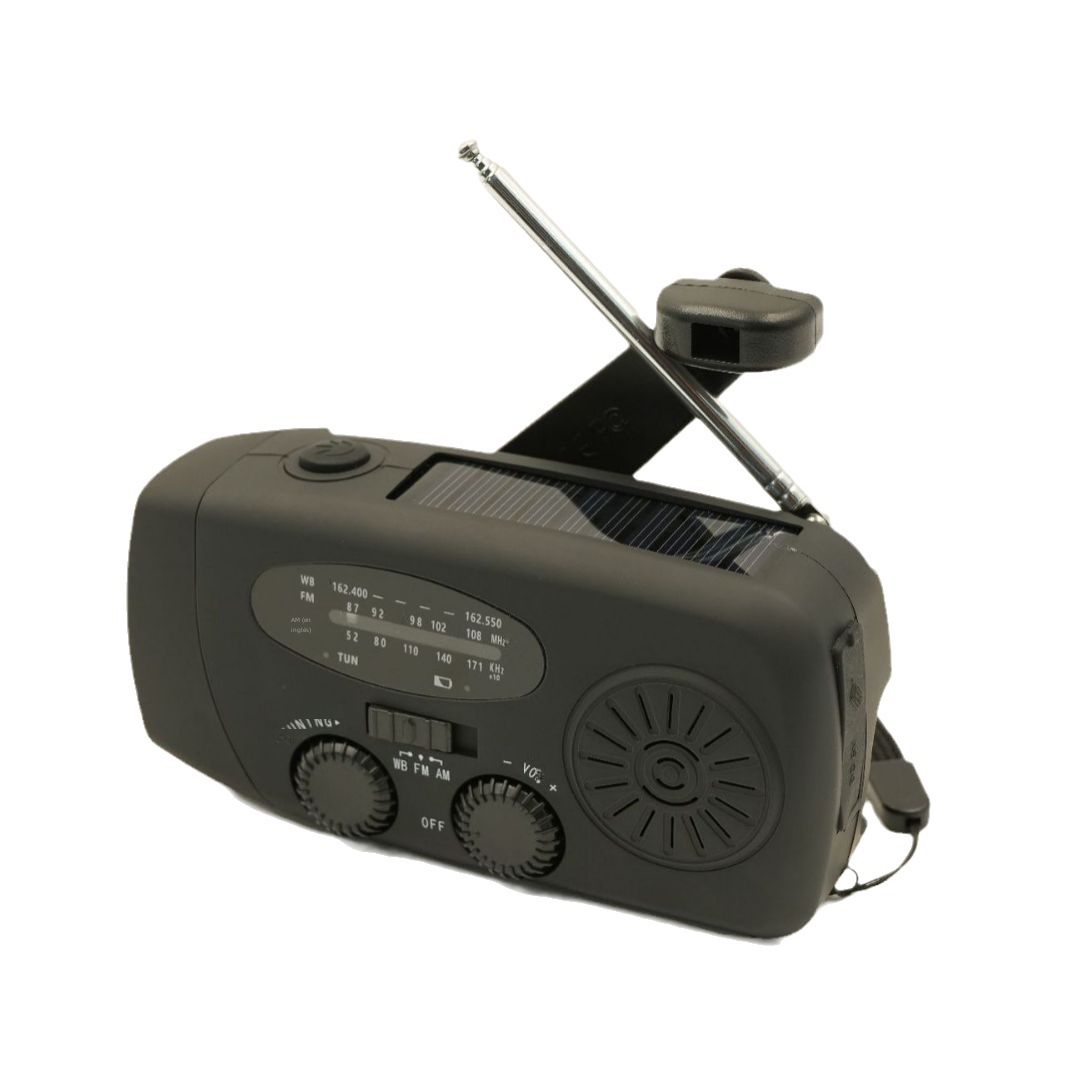 Multifunctional Emergency Radio with Solar Power and Flashlight