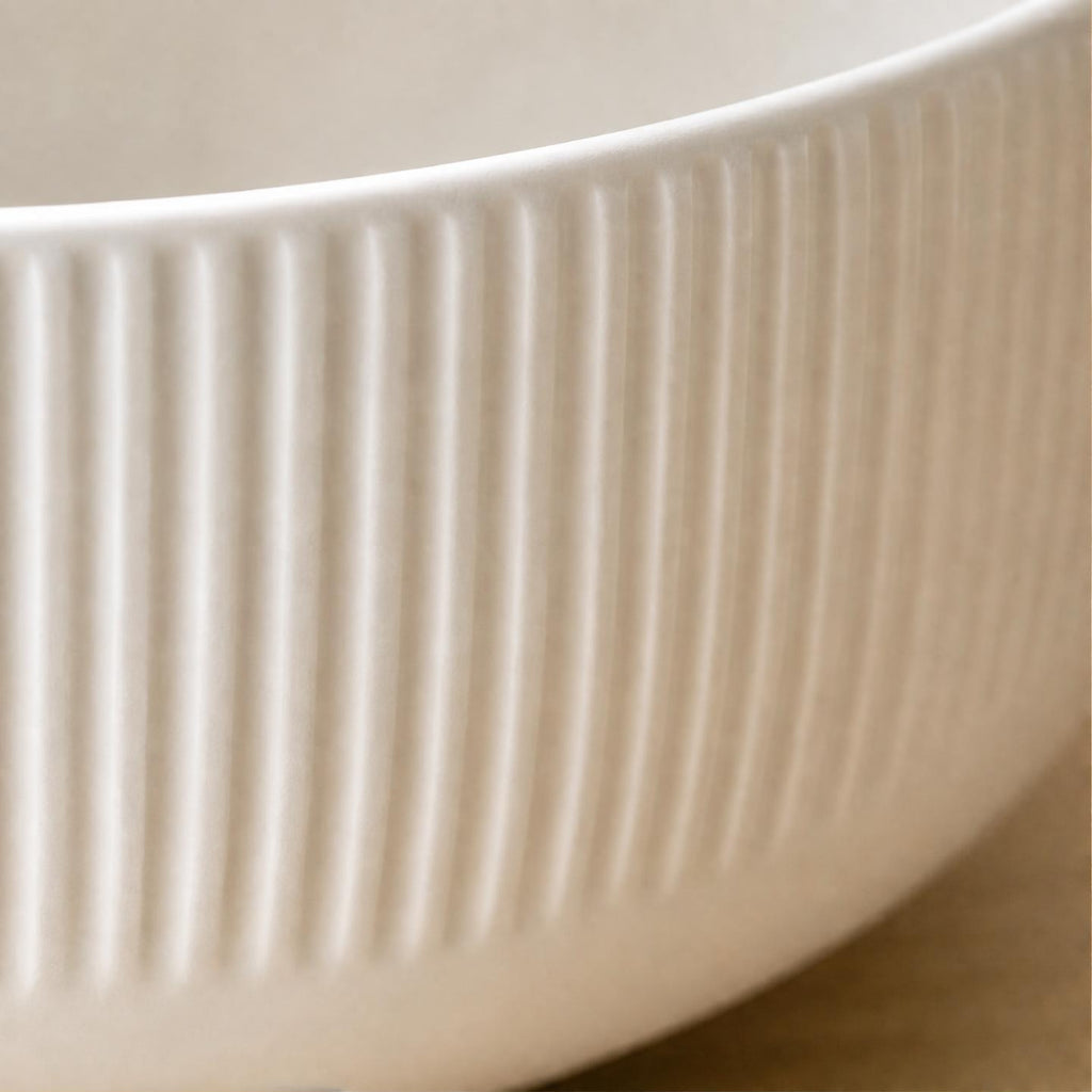 The Dinner Set — Ribbed Stoneware Collection