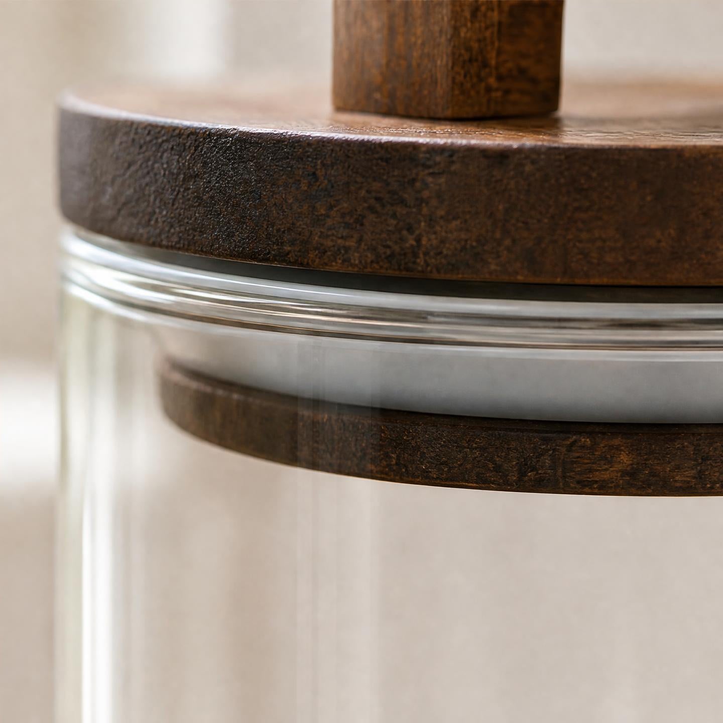 The Pantry Jar — Sealed Glass Storage with Walnut Lid