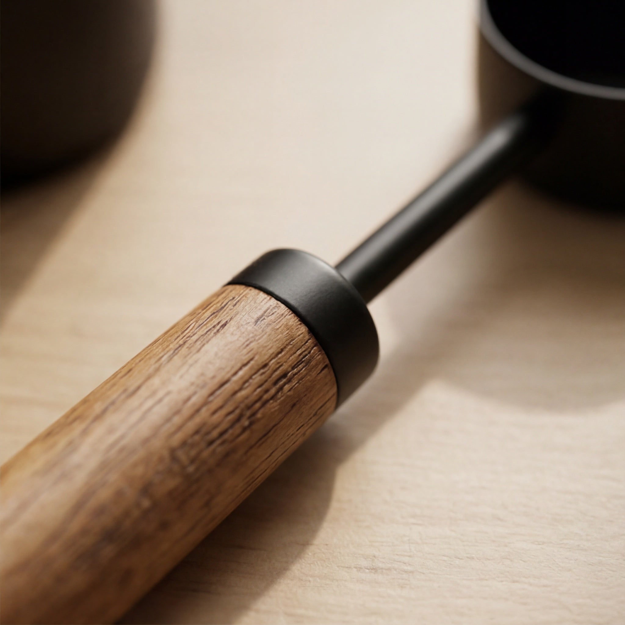 The Measure Set — Black Stainless Steel with Walnut Handles