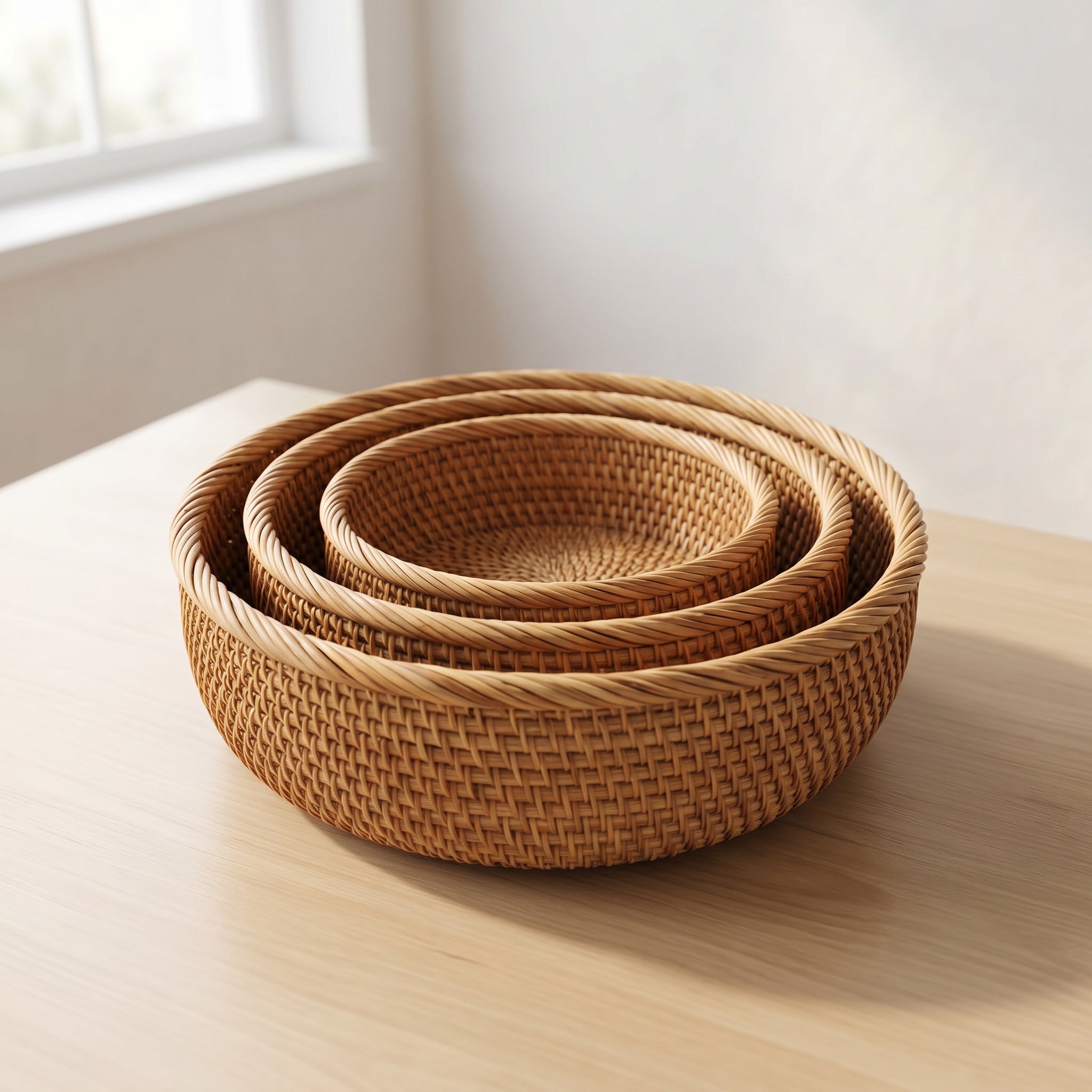 The Wicker Basket — Handwoven Natural Straw