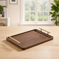 The Tray — Solid Bamboo with Brass Handles