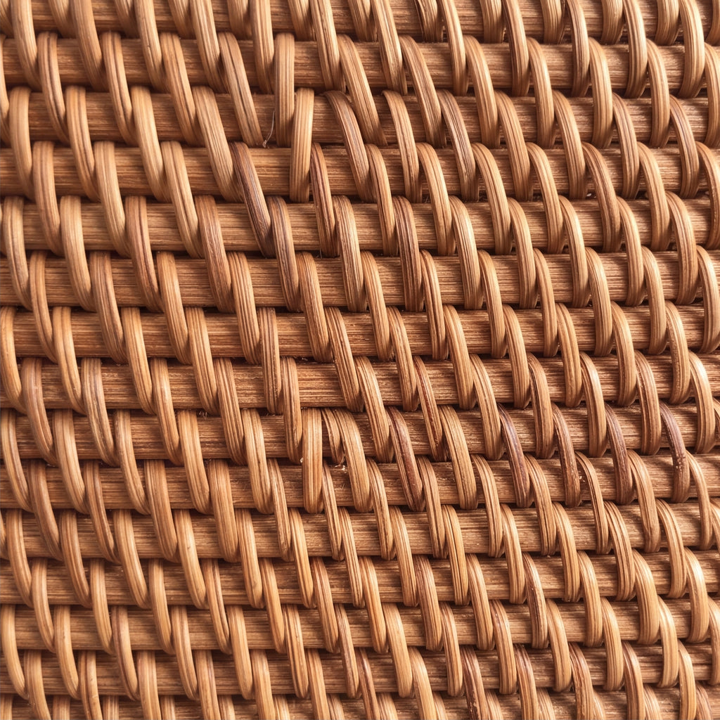 Three rattan trays showing the small, medium, and large sizes